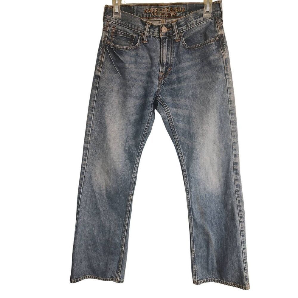 American Eagle Men's Size 28/30 Medium Wash Blue Original Bootcut Jeans